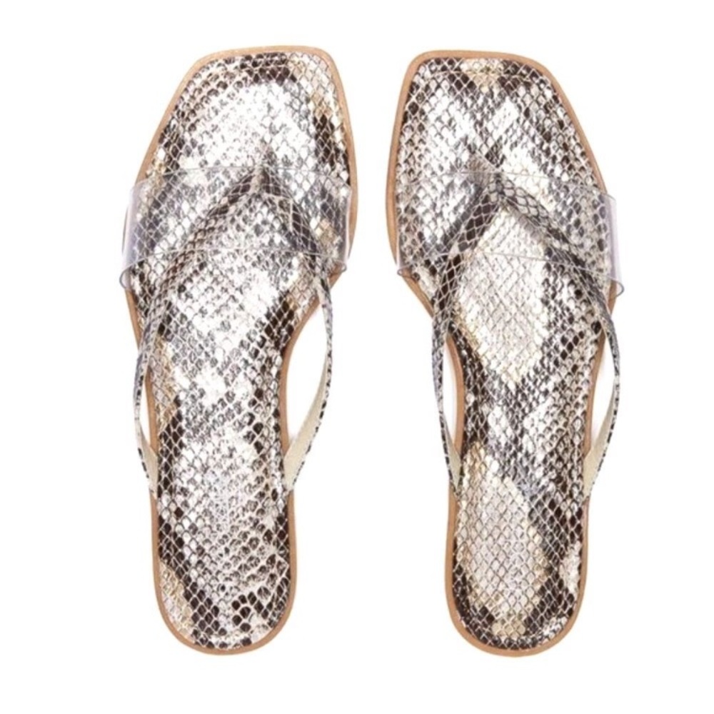 Sz 7.5W Visara Slip On Flat Thong Sandals NIB-7390